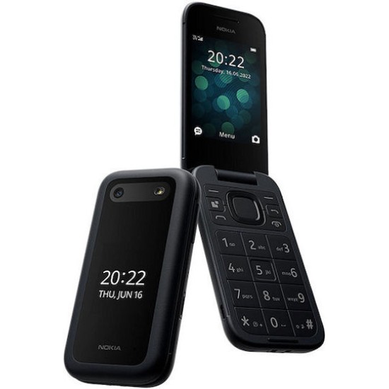 Nokia 2660 Flip Dual SIM Κινητό με Κουμπιά (Ελληνικό Μενού) Μαύρο