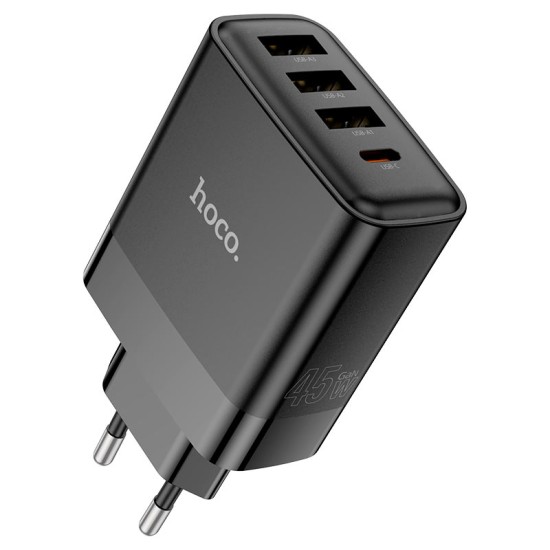 Hoco Power Adapter 45W 3 USB/1 TYPE-C