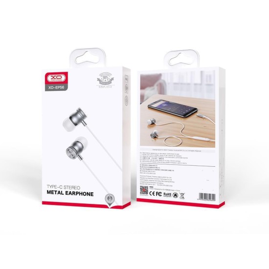 XO EP56 In-ear Handsfree με Βύσμα 3.5mm Ασημί XO EP56 In-ear Handsfree με Βύσμα 3.5mm Ασημί