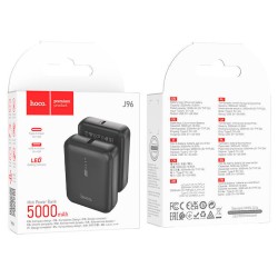 Hoco J96 Strider Power Bank 5000mAh με Θύρα USB-C Black Hoco J96 Strider Power Bank 5000mAh με Θύρα USB-C Black