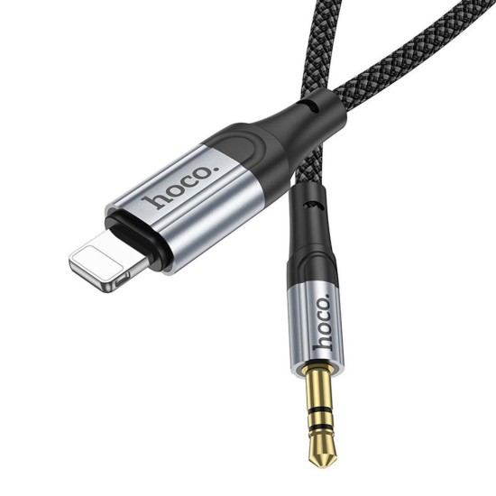 Hoco UPA26 3.5mm to Lightning Cable Μαύρο 1m 