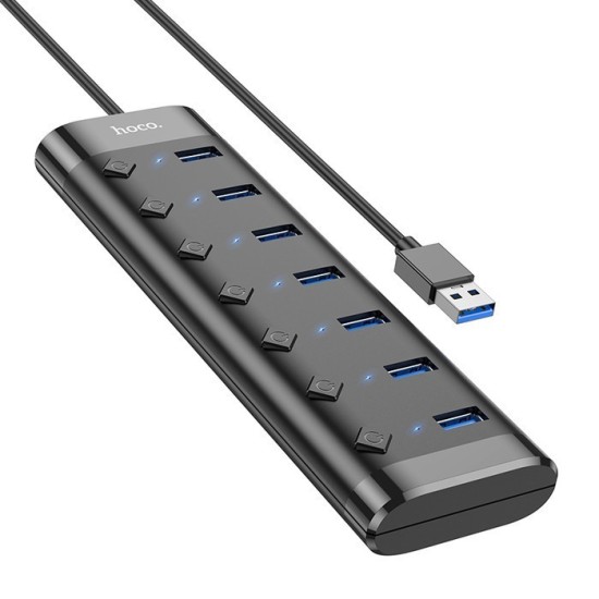 Hoco HB40 USB 3.0 Hub 7 Θυρών με σύνδεση USB-A Hoco HB40 USB 3.0 Hub 7 Θυρών με σύνδεση USB-A