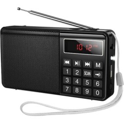 Hoco HI50 Επιτραπέζιο Ραδιόφωνο Μπαταρίας με Bluetooth και USB Μαύρο