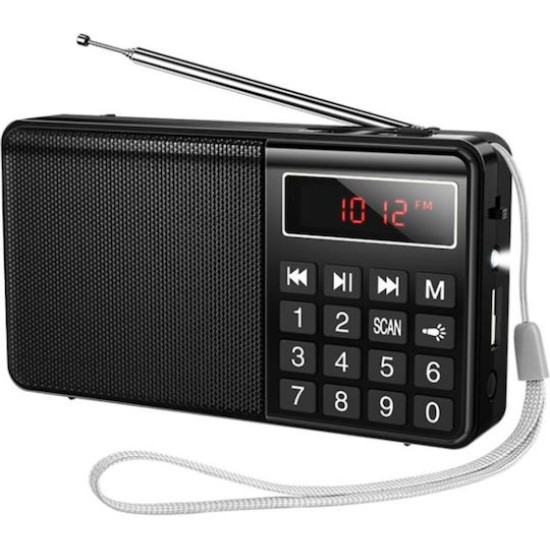 Hoco HI50 Επιτραπέζιο Ραδιόφωνο Μπαταρίας με Bluetooth και USB Μαύρο Hoco HI50 Επιτραπέζιο Ραδιόφωνο Μπαταρίας με Bluetooth και USB Μαύρο