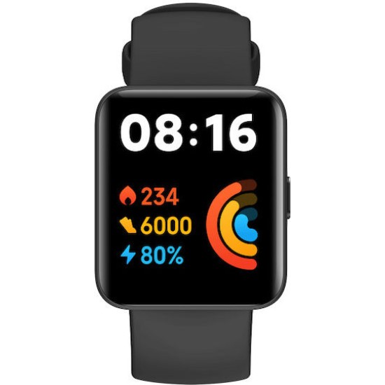 Xiaomi Redmi Watch 2 Lite 42mm Αδιάβροχο με Παλμογράφο (Μαύρο)
