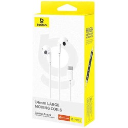 BASEUS ENCOK CZ17, ΕΝΣΥΡΜΑΤΑ ΑΚΟΥΣΤΙΚΑ, SEMI IN EAR, ΛΕΥΚΑ BASEUS ENCOK CZ17, ΕΝΣΥΡΜΑΤΑ ΑΚΟΥΣΤΙΚΑ, SEMI IN EAR, ΛΕΥΚΑ