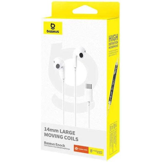 BASEUS ENCOK CZ17, ΕΝΣΥΡΜΑΤΑ ΑΚΟΥΣΤΙΚΑ, SEMI IN EAR, ΛΕΥΚΑ BASEUS ENCOK CZ17, ΕΝΣΥΡΜΑΤΑ ΑΚΟΥΣΤΙΚΑ, SEMI IN EAR, ΛΕΥΚΑ