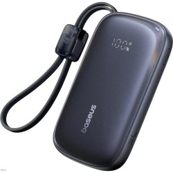 BASEUS ENERFILL FC21 QPOW3 ULTRA, POWERBANK, 10000MAh, ΜΕ ΚΑΛΩΔΙΟ LIGHTNING, 22.5W, ΜΕ ΨΗΦΙΑΚΗ ΟΘΟΝΗ, ΜΑΥΡΟ
