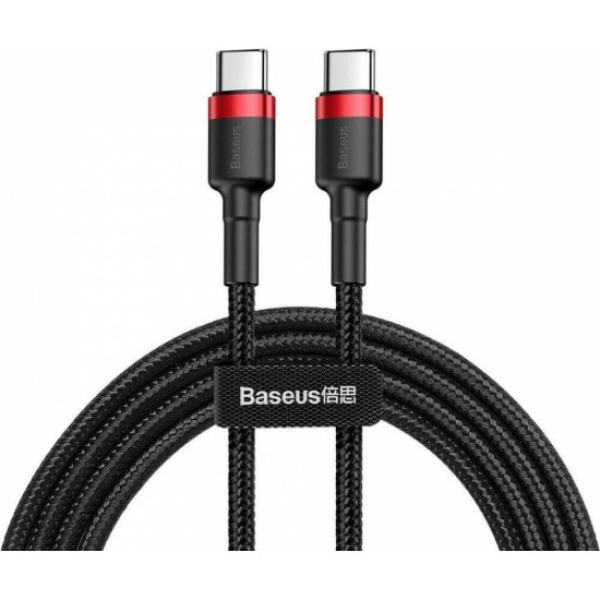 BASEUS CAFULE ΚΑΛΩΔΙΟ ΦΟΡΤΙΣΗΣ, PD 2.0 TYPE-C, 3A, 2M, ΚΟΚΚΙΝΟ, ΜΑΥΡΟ