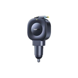BASEUS PRIME TRIP VR2, ΦΟΡΤΙΣΤΗΣ ΑΥΤΟΚΙΝΗΤΟΥ, ΠΤΥΣΣΟΜΕΝΟ ΚΑΛΩΔΙΟ, 30W, ΜΑΥΡΟ
