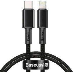 BASEUS HIGH DENSITY, ΚΑΛΩΔΙΟ ΓΡΗΓΟΡΗΣ ΦΟΡΤΙΣΗΣ, TYPE-C ΣΕ LIGHTNING, 20W, 1m, ΜΑΥΡΟ