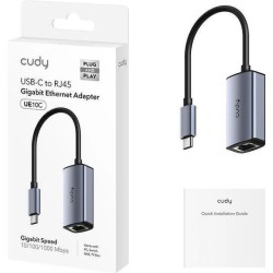 Cudy UE10C Αντάπτορας Δικτύου USB-C με Ενσύρματη Σύνδεση Ethernet