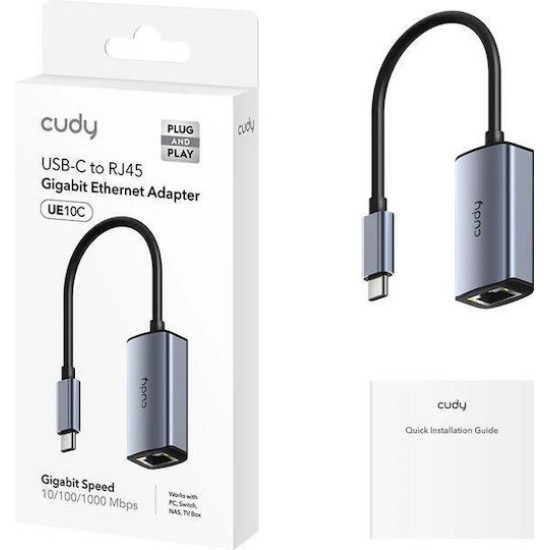 Cudy UE10C Αντάπτορας Δικτύου USB-C με Ενσύρματη Σύνδεση Ethernet Cudy UE10C Αντάπτορας Δικτύου USB-C με Ενσύρματη Σύνδεση Ethernet