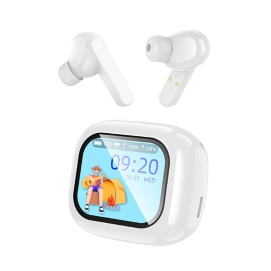 Hoco DES53 In-ear Bluetooth Handsfree Ακουστικά με Αντοχή στον Ιδρώτα και Θήκη Φόρτισης Λευκά Hoco DES53 In-ear Bluetooth Handsfree Ακουστικά με Αντοχή στον Ιδρώτα και Θήκη Φόρτισης Λευκά