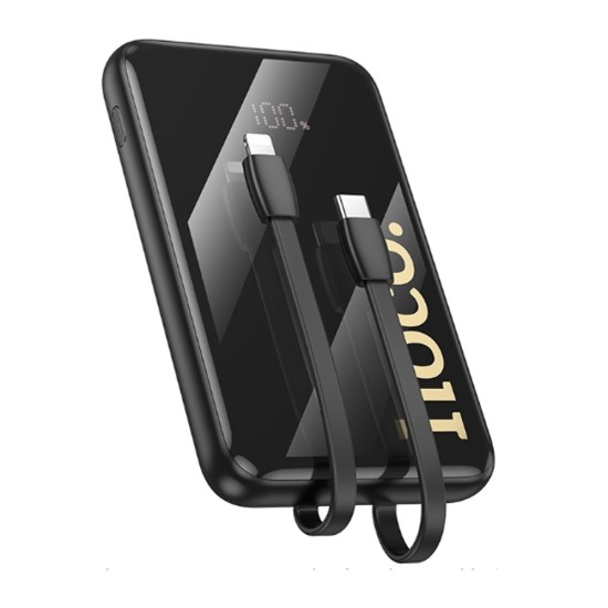 Hoco Q37 Power Bank 10000mAh 22.5W με Θύρα USB-A και Θύρα USB-C Power Delivery Μαύρο Hoco Q37 Power Bank 10000mAh 22.5W με Θύρα USB-A και Θύρα USB-C Power Delivery Μαύρο
