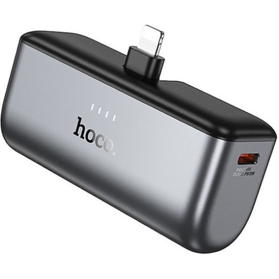 Hoco Q31 Lightning Power Bank 5000mAh Γκρι