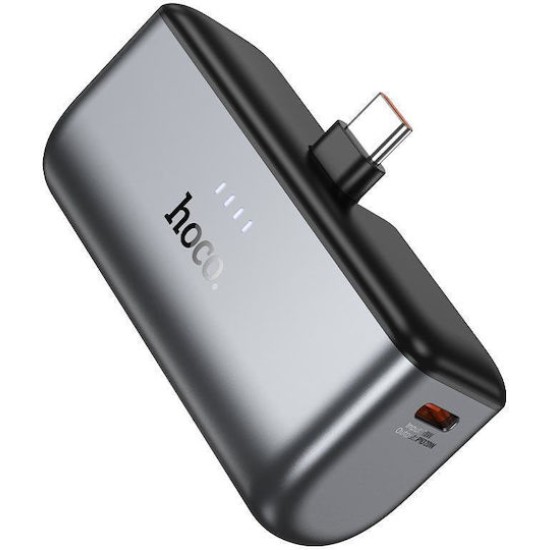 Hoco Q31 USB-C Power Bank 5000mAh Γκρι Hoco Q31 USB-C Power Bank 5000mAh Γκρι