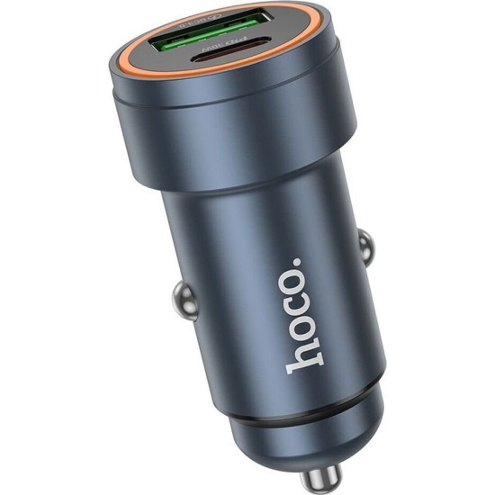 Hoco Z57A Φορτιστής Αυτοκινήτου 30W 3A Γρήγορης Φόρτισης με Θύρες: 1xUSB 1xType-C Γκρι Χρώμα Hoco Z57A Φορτιστής Αυτοκινήτου 30W 3A Γρήγορης Φόρτισης με Θύρες: 1xUSB 1xType-C Γκρι Χρώμα