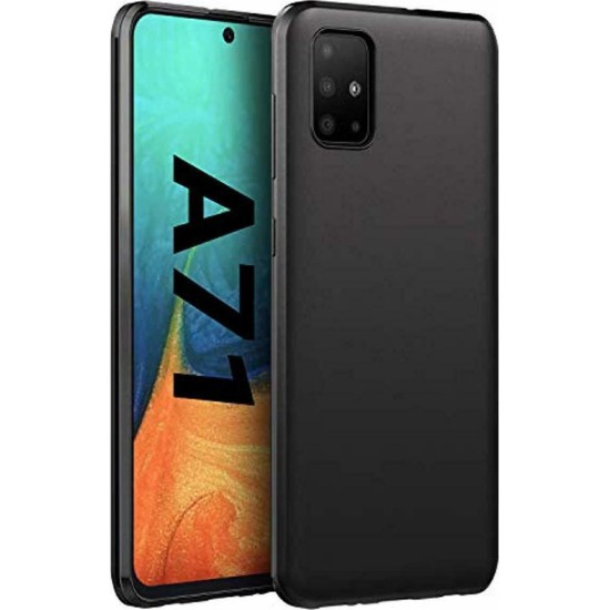 Matt Back Cover Σιλικόνης Μαύρο (Galaxy A71)