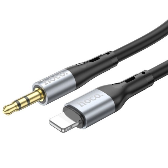 Hoco UPA22 3.5mm to Lightning Cable Μαύρο 1m